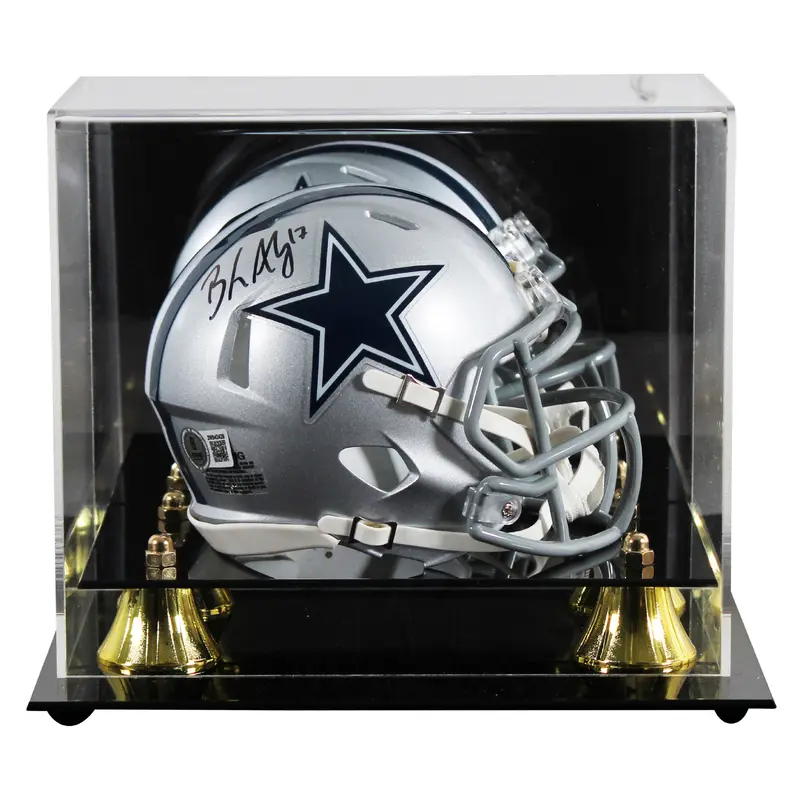 Cowboys Brandon Aubrey Authentic Signed Speed Mini Helmet W/ Case BAS Witnessed