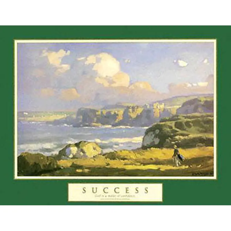 Golf "Success" (Irish Links) Motivational Poster - Front Line