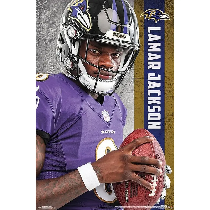 Lamar Jackson "Superstar" Baltimore Ravens NFL Football Poster - Trends International