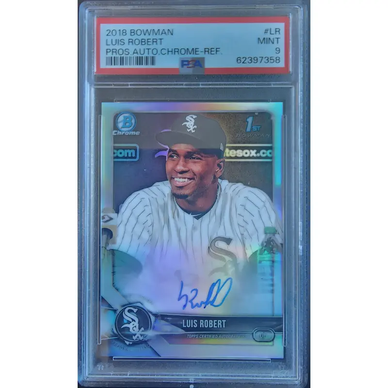 Luis Robert 2018 Bowman Chrome Refractor Auto #382/499 PSA 9 Mint