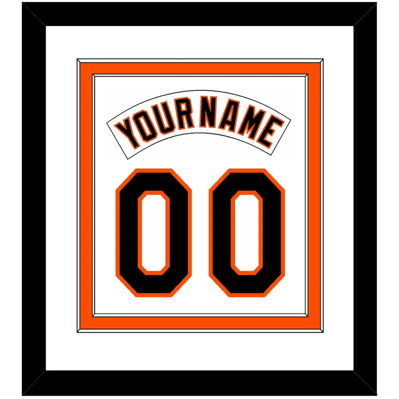 Baltimore Nameplate & Number Combined - Home White (1995-1997) - Double Mat 1