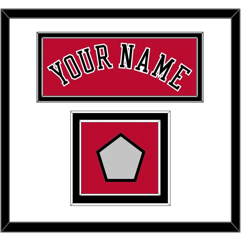 Chicago Name & Champions Trophy Patch - Road Red (1986-2017) - Double Mat 1