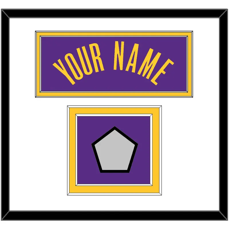Los Angeles Name & Trophy Patch - Purple Statement - Double Mat 1