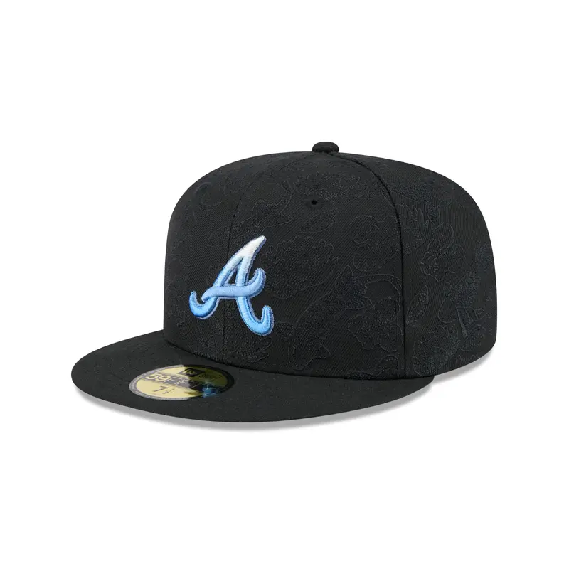 New Era - 59FIFTY Fitted Cap - TONAL KOI - Atlanta Braves - Black/Sky Blue UV