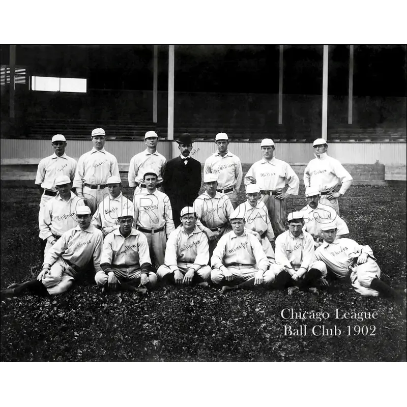 1902 Chicago Orphans 11X14 Photo - Tinker Chance Cubs - 1155