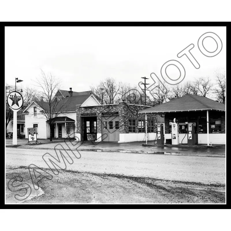 1946 Texaco Gas Station 8X10 Photo - Ritzville Washington - 3045
