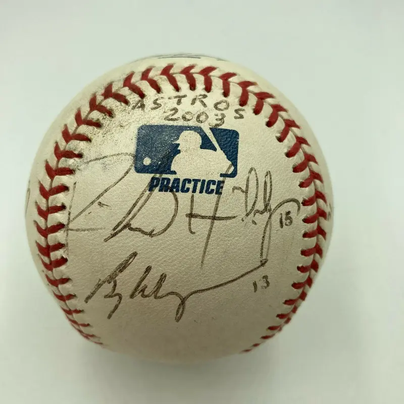 2003 Houston Astros Team Signed Major League Baseball Jeff Bagwell Lance Berkman