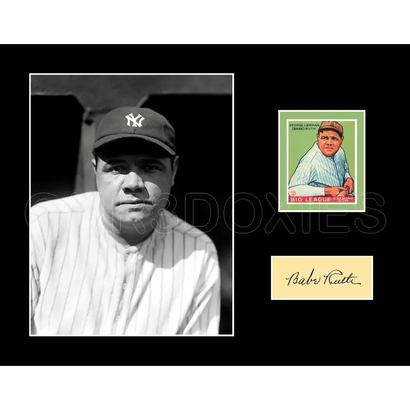 Babe Ruth 1933 Goudey Card Matted Photo Display 11X14 - New York Yankees - 1606