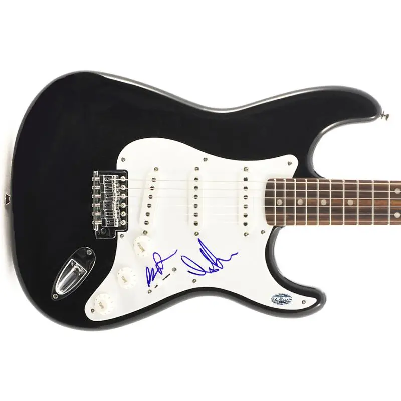 Andrew Vanwyngarden & Ben Goldwasser MGMT Authentic Signed Guitar PSA #J33857