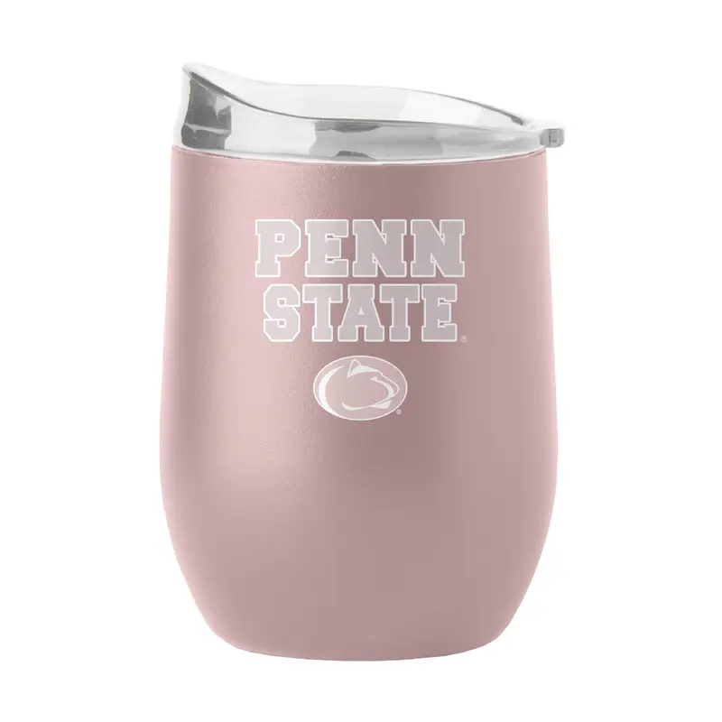 Penn State 16oz Stencil Powder Coat Curved Beverage