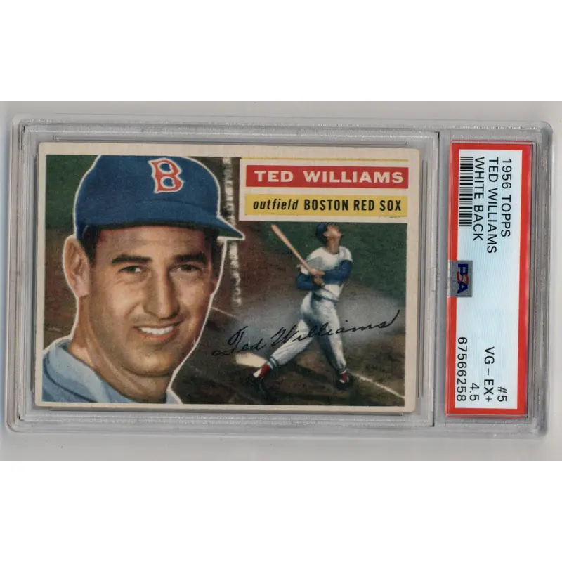 Ted Williams 1956 Topps #5 White Back PSA 4.5 Very Good-Excellent+ 6258