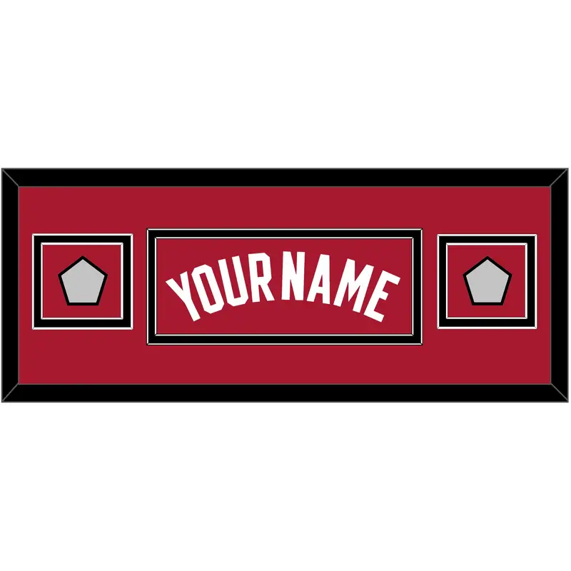 Miami Name & 2 Finals Patches - Alternate Red (2001-2008) - Double Mat 6