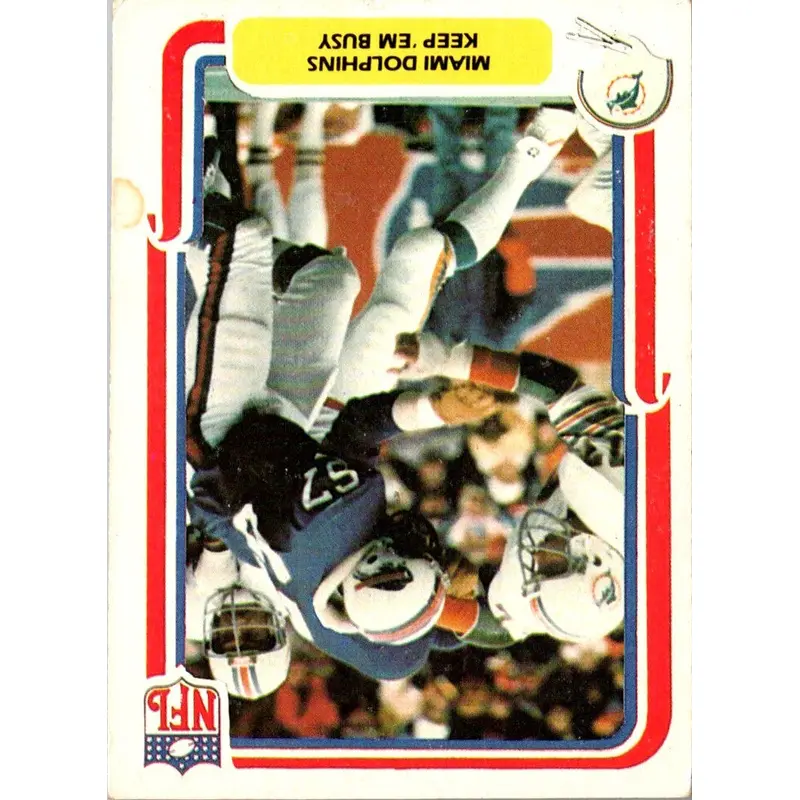 1980 Fleer Team Action Stickers Miami Dolphins Helmet #NNO