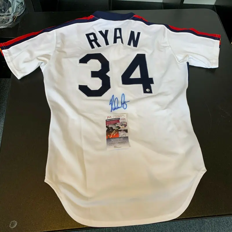 Nolan Ryan Signed Vintage Houston Astros Game Model Jersey With JSA COA