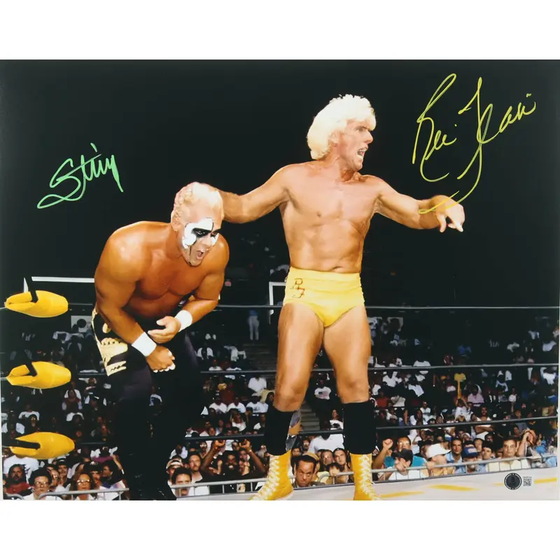 Ric Flair & Sting Signed WCW 16x20 Framed Photo (Beckett)