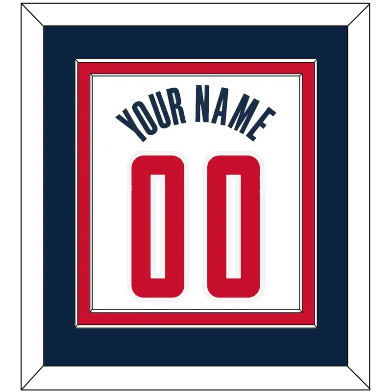 Washington Name & Number - White Association - Double Mat 3