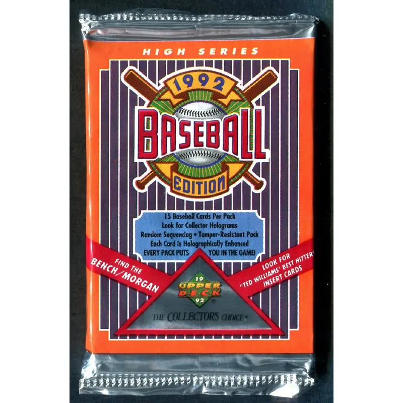 1992 Upper Deck Baseball Unopened High Series Pack