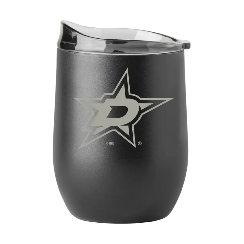 Dallas Stars Gunmetal 16oz Black Powder Curved Beverage