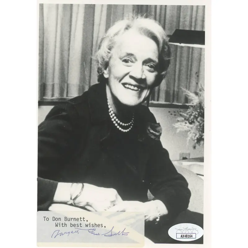 Margaret Chase Smith Former U.S. Senator Signed 5x7 Photo JSA #AX48164