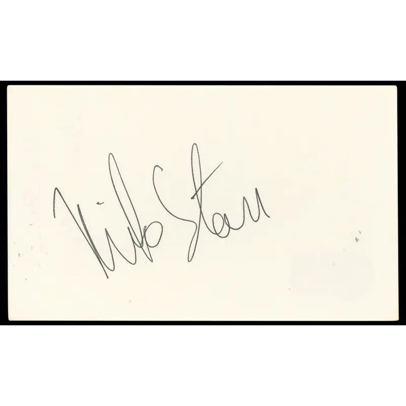 Mike Starr The Young and the Restless Signed 3x5 Index Card BAS #BN33246