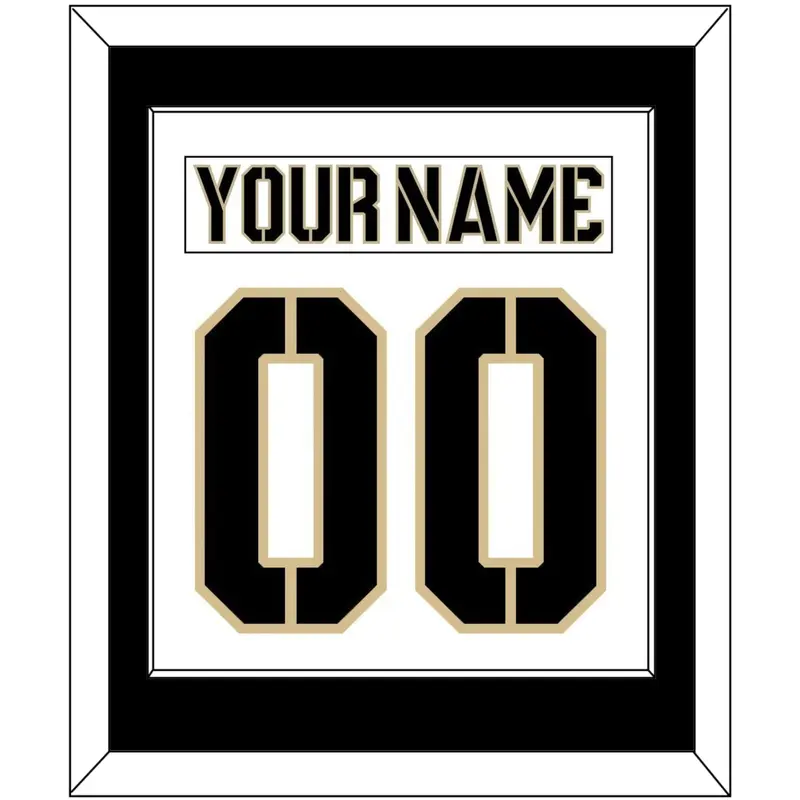 Army Hockey Nameplate & Number (Back) Combined - Home White (2017-2018) - Single Mat 1