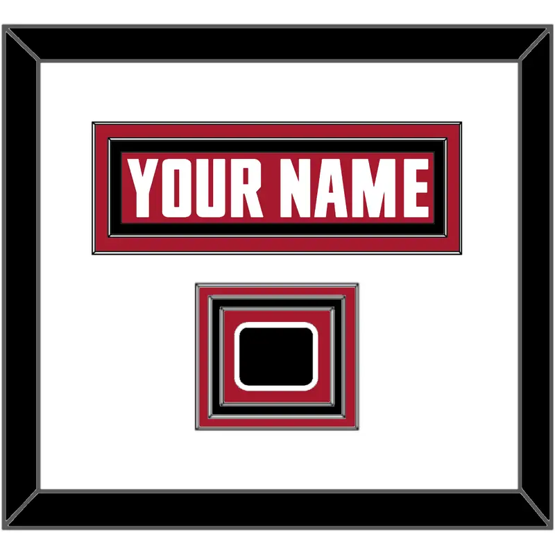 Atlanta Nameplate & Jersey Logo Patch - Alternate Red (2020-2022) - Triple Mat 1