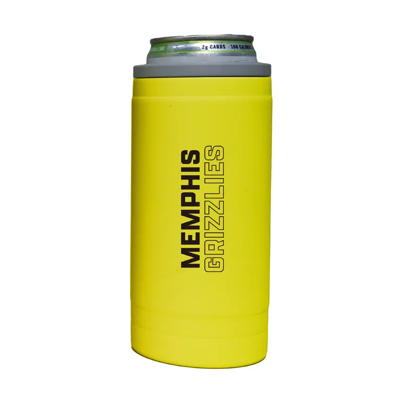 Memphis Grizzlies 12oz Cru Stacked Soft Touch Slim Coolie