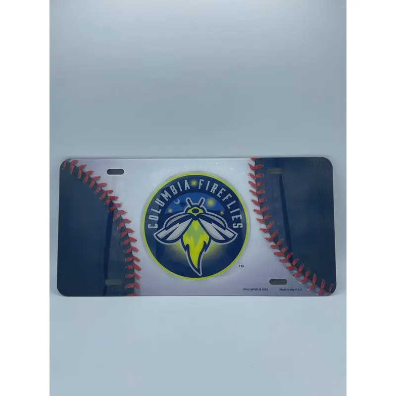 Fireflies Baseball Glossy License Plate