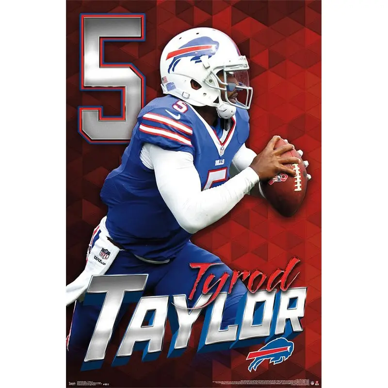 Tyrod Taylor "On the Move" Buffalo Bills QB NFL Action NFL Poster - Trends 2017
