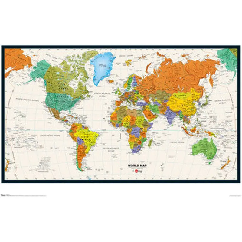 Map of the World Wall Poster - Trends International Inc.