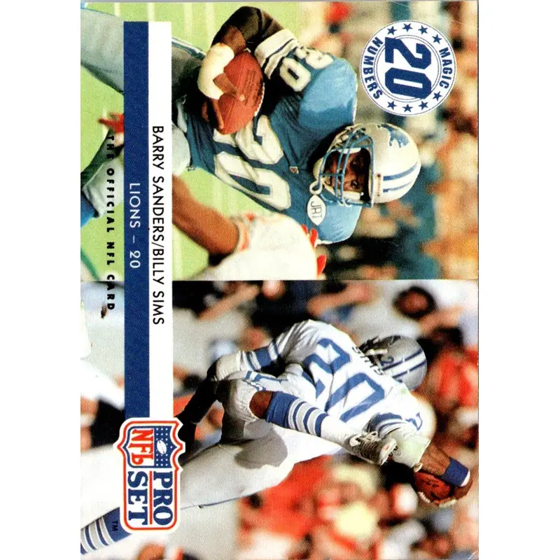 1992 Pro Set Barry Sanders/Billy Sims #349