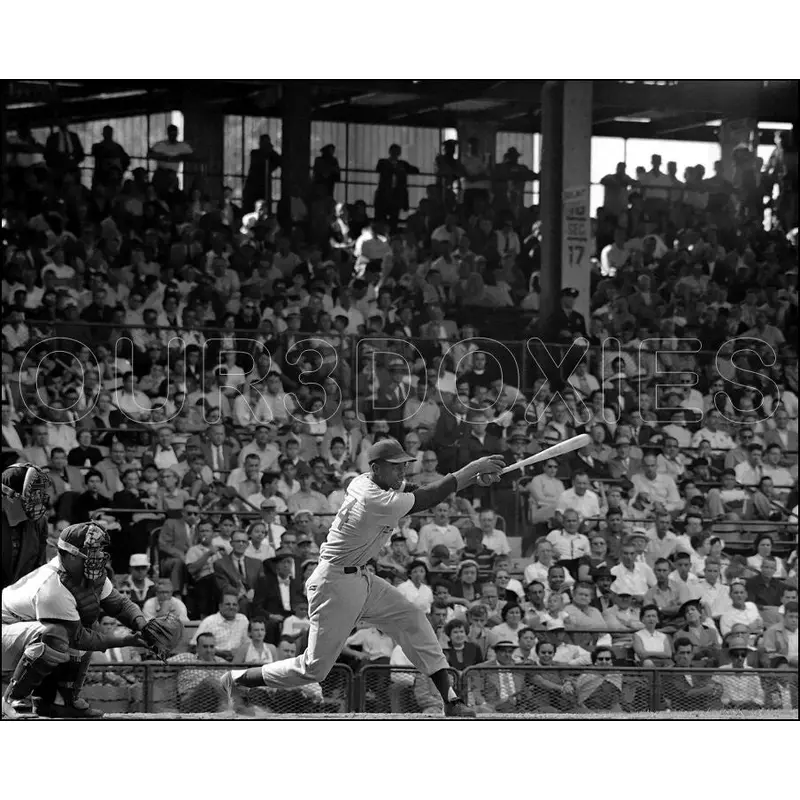Ernie Banks Roy Campanella 8X10 Photo - 1955 Cubs Dodgers - 1642