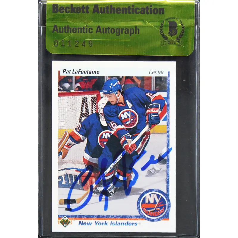 Islanders Pat LaFontaine Authentic Signed 1990 Upper Deck #246 Card BAS #11249