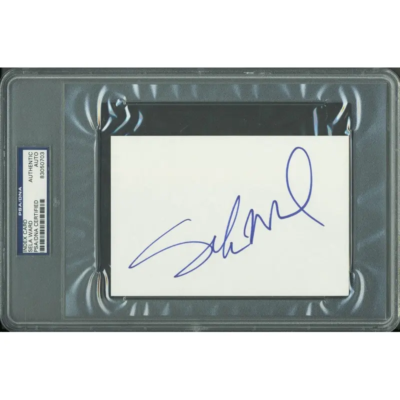 Sela Ward Authentic Signed 4x6 Index Card Autographed PSA/DNA Slabbed 2