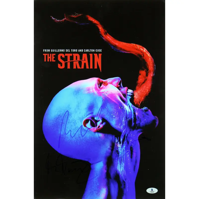 The Strain (3) Summer, Gomez, Durand Authentic Signed 12x18 Photo BAS #A00396