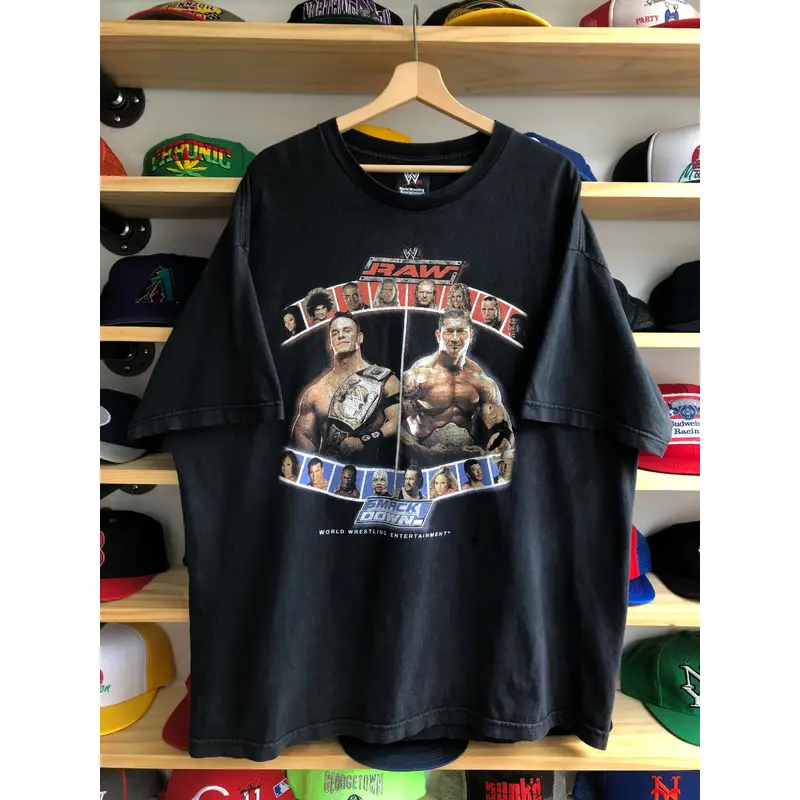 Vintage 2006 WWE Wrestlemania Raw & Smackdown Roster Wrestling Tee Size 2XL