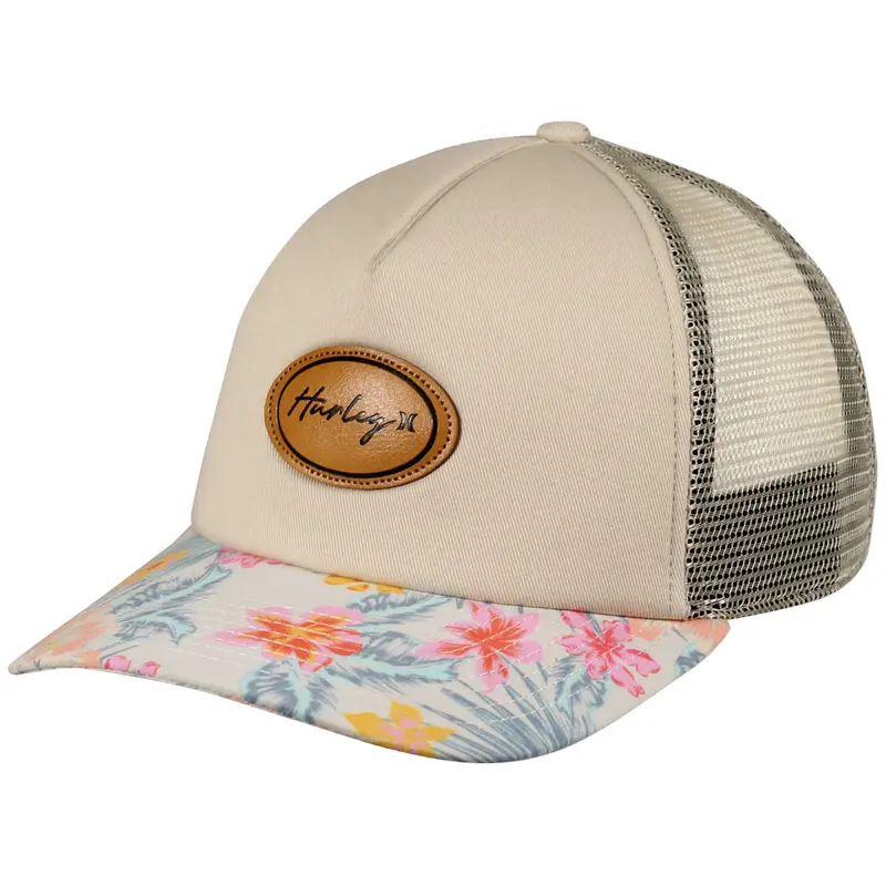 HURLEY BEIGE DOMINIQUE TRUCKER PALE MENS SNAPBACK HAT HIHW0009 109