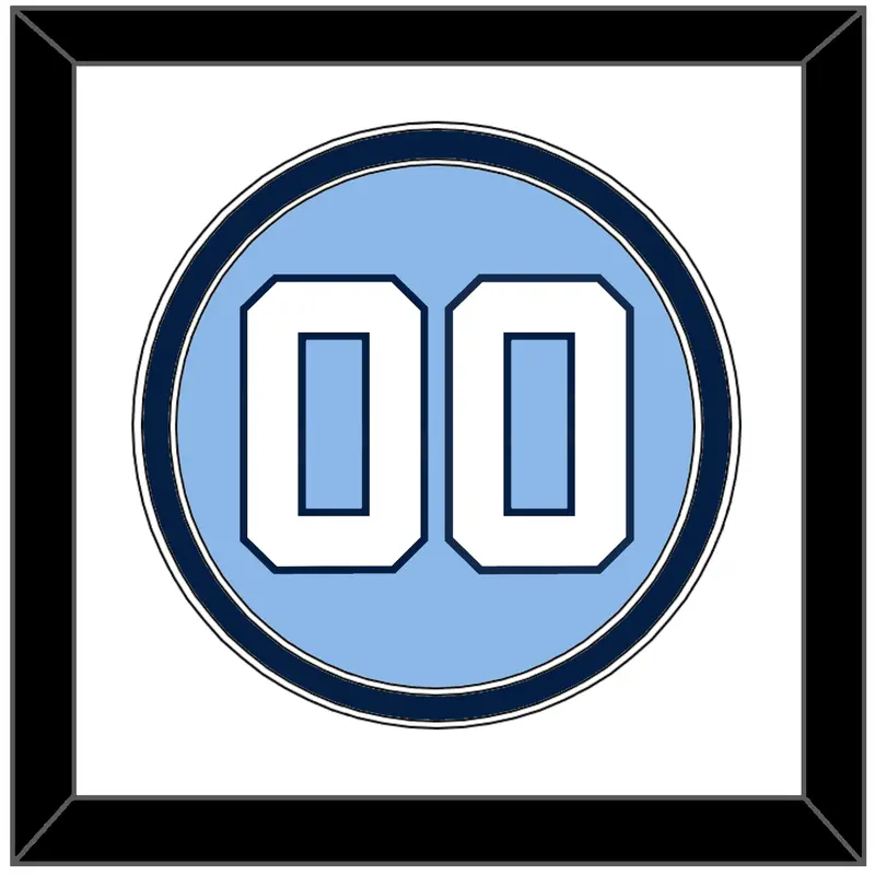 North Carolina Baseball Number - Road Light Blue (2013-2014) - Double Mat 1