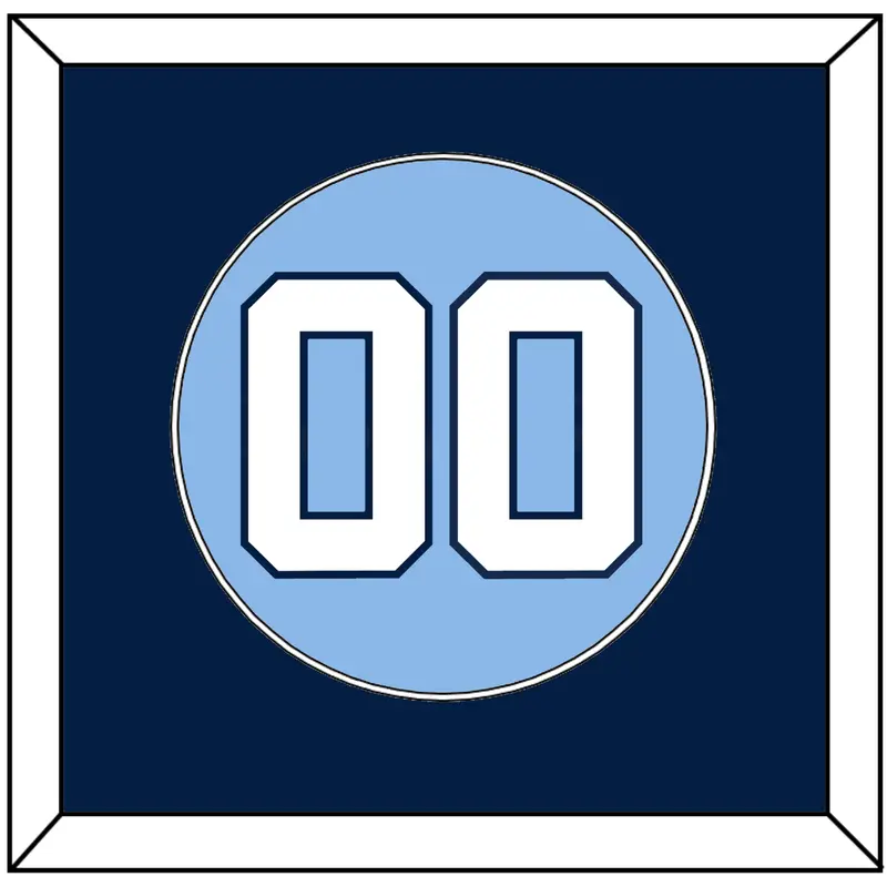 North Carolina Baseball Number - Road Light Blue (2013-2014) - Single Mat 2