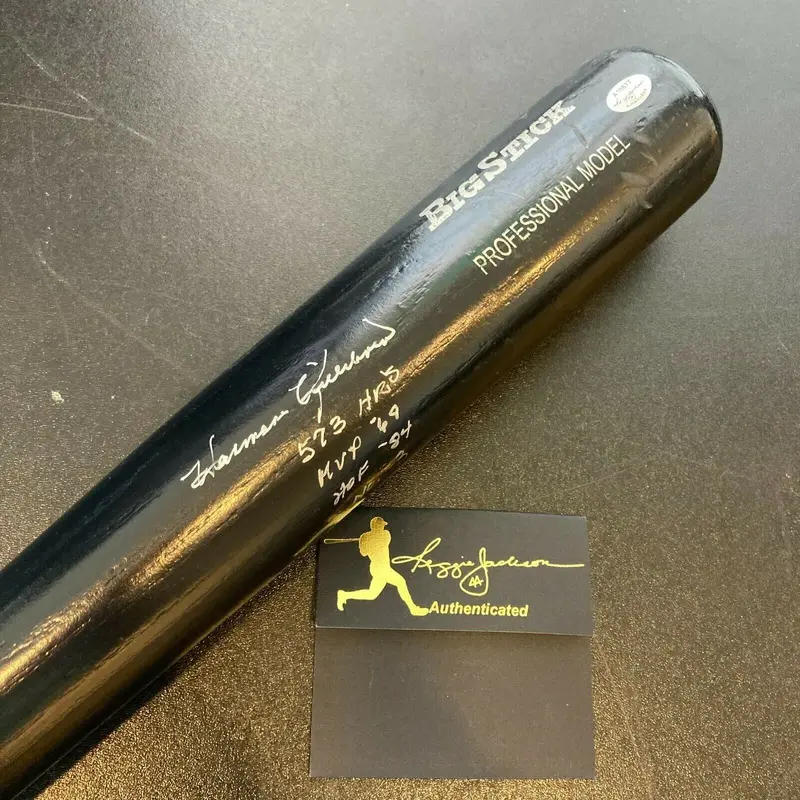 Beautiful Harmon Killebrew Signed Heavily Inscribed STAT Baseball Bat RJ COA