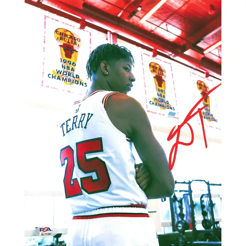DALEN TERRY signed 8x10 Photo PSA/DNA Chicago Bulls