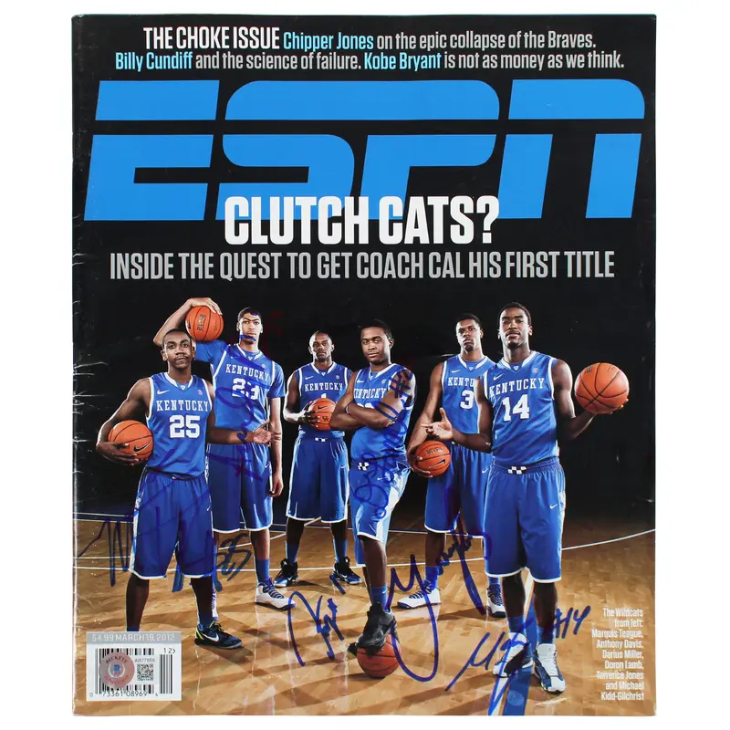 2011-12 Kentucky (6) Davis, Gilchrist +4 Signed 2012 Sports Illustrated BAS