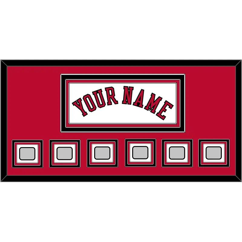 Chicago Name & 6 Champions Trophy Patches - Home White (1986-2017) - Triple Mat 2