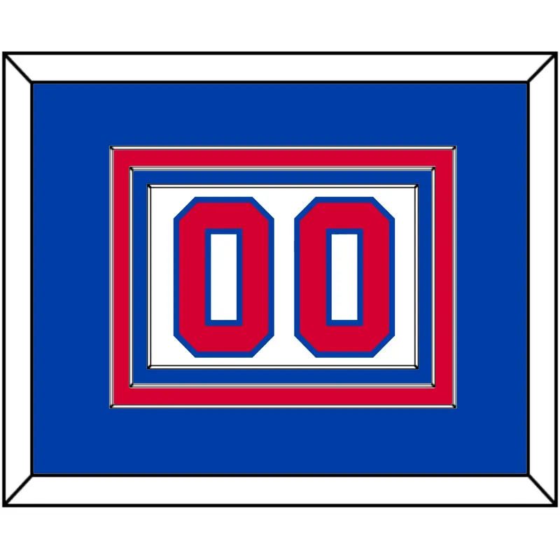 Detroit Number - Home White (1983-1996) - Triple Mat 2
