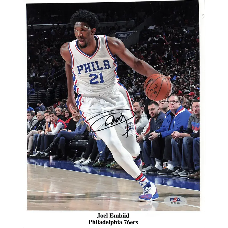 Joel Embiid signed 8x10 Photo PSA/DNA Philidelphia 76ers Autographed Sixers