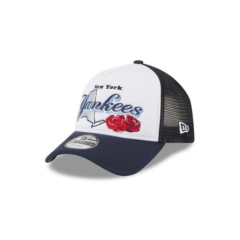 New Era - New York Yankees - STATE FLOWER - Trucker Cap - White/Navy