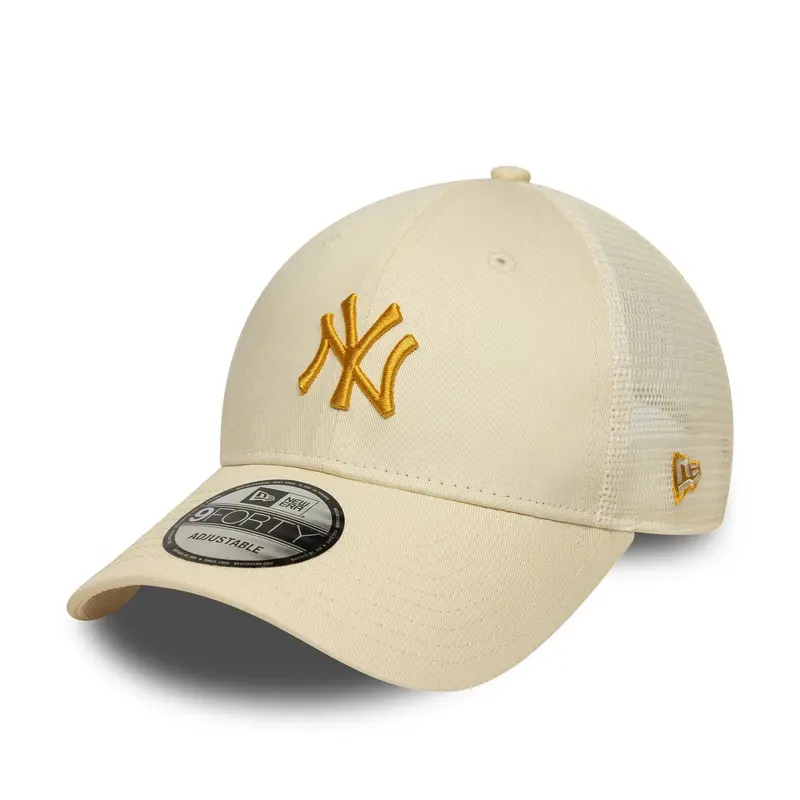 New York Yankees MLB Homefield Cream 9FORTY Trucker Adjustable Cap