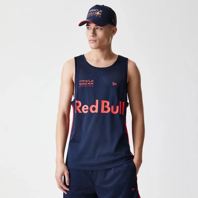 Red Bull Racing Basketball Mesh Dark Blue Sleeveless T-Shirt