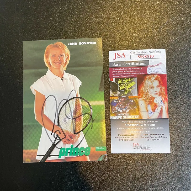 Jana Novotna Signed Autographed Tennis Photo With JSA COA