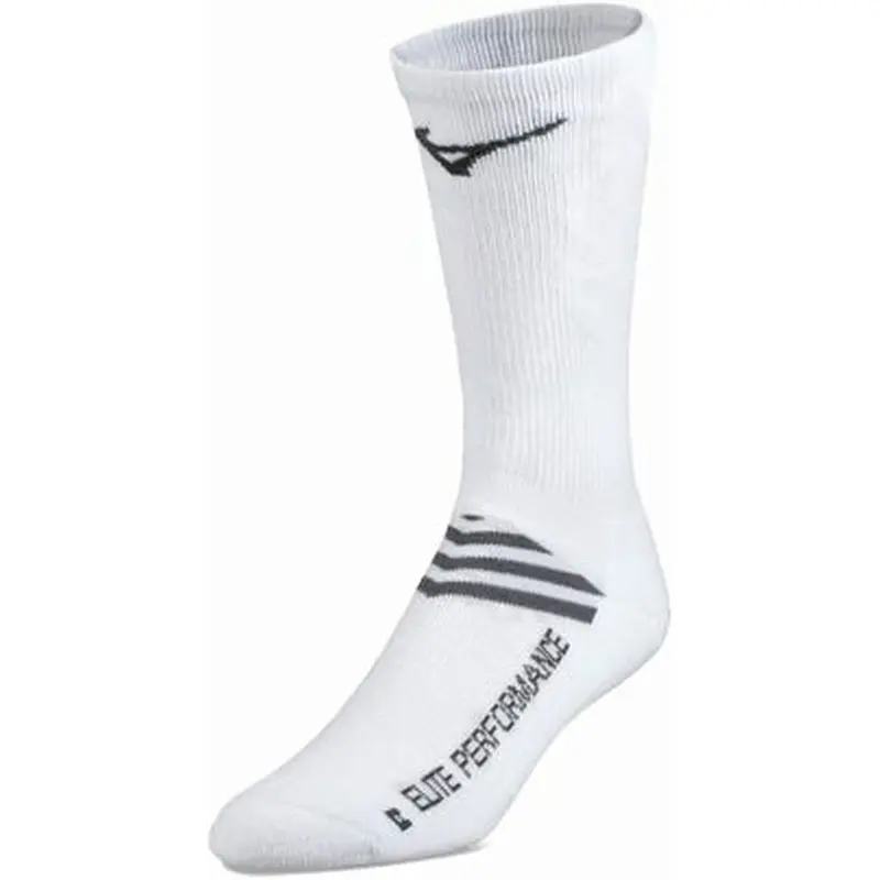 New Mizuno Runbird Crew Sock White Size Large